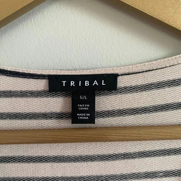 NWT Tribal Striped Front Knot Top - Picture 7 of 9